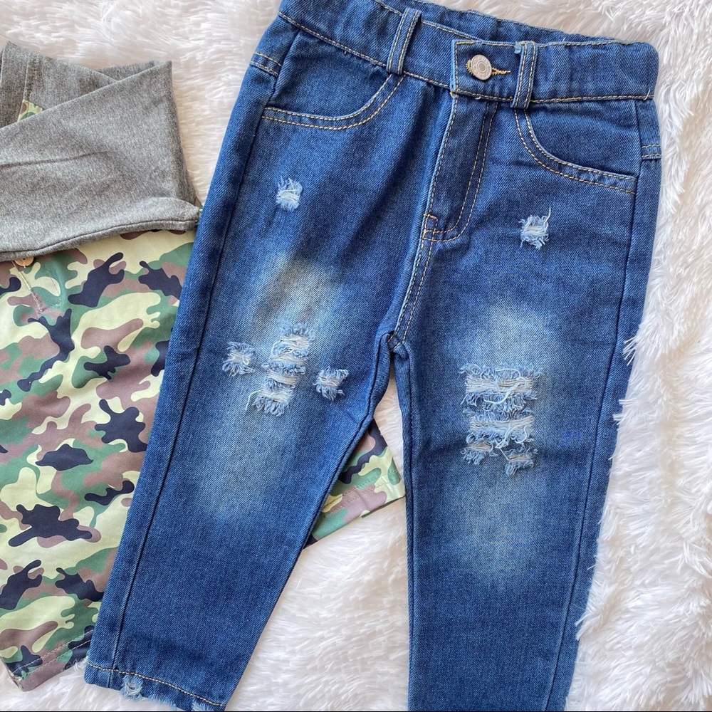 Boy Boutique Camo Denim Outfit Set - Picture 2 of 3